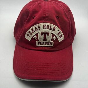 Texas hold’em stitched player red hat‎